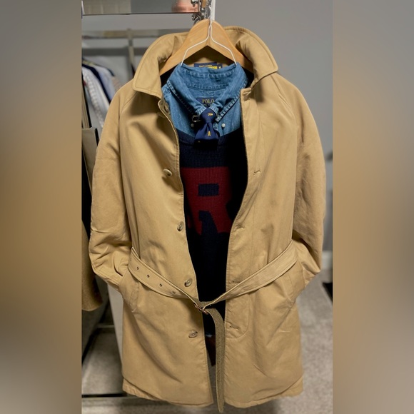 Rugby by Ralph Lauren Medium Reversible Tweed Trench Coat - Picture 6 of 14